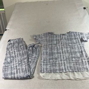 Simply Vera VeraWang Pajamas Pant Set Pjs Small Gray  & White Woman’s Pa…